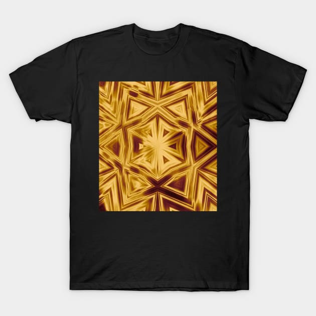 Bold copper striped kaleidoscope T-Shirt by hereswendy